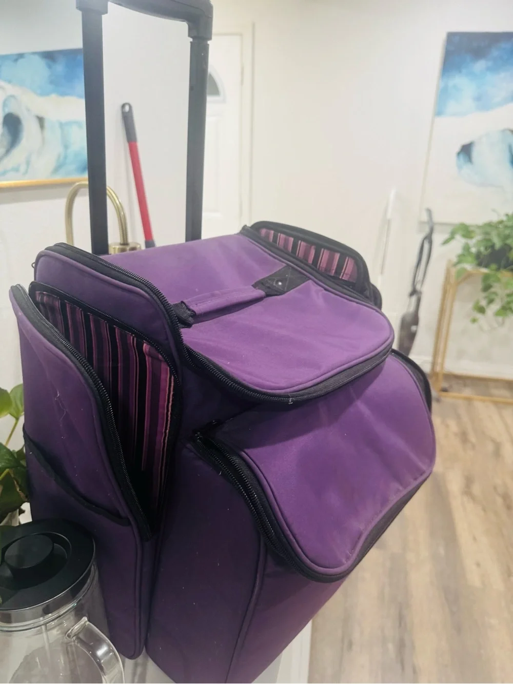Purple  Travel Carry Bag - Stylish Utility Tote